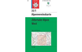 Ski Touring Maps Alpenvereinskarte 35/1, Zillertaler Alpen - West 1:25.000 Österreichischer Alpenverein
