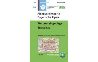 Skitourenkarten Alpenvereinskarte BY-8, Wettersteingebirge - Zugspitze 1:25.000 Österreichischer Alpenverein