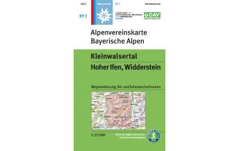 Skitourenkarten Alpenvereinskarte BY-2, Kleinwalsertal, Hoher Ifen, Widderstein 1:25.000 Österreichischer Alpenverein