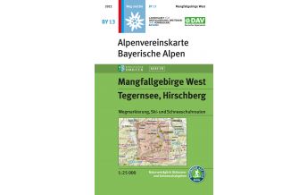 Ski Touring Maps Alpenvereinskarte BY-13, Mangfallgebirge West, Tegernsee, Hirschberg 1:25.000 Österreichischer Alpenverein