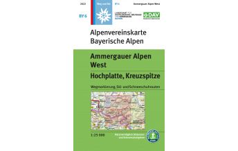 Skitourenkarten Alpenvereinskarte BY-6, Ammergebirge West - Hochplatte, Kreuzspitze 1:25.000 Österreichischer Alpenverein