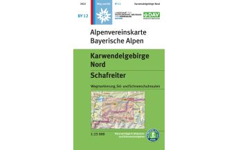 Ski Touring Maps Alpenvereinskarte BY-12, Karwendelgebirge Nord - Schafreiter 1:25.000 Österreichischer Alpenverein