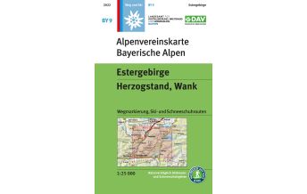 Skitourenkarten Alpenvereinskarte BY-9, Estergebirge, Herzogstand, Wank 1:25.000 Österreichischer Alpenverein