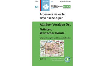 Skitourenkarten Alpenvereinskarte BY-3, Allgäuer Voralpen Ost, Grünten, Wertacher Hörnle 1:25.000 Österreichischer Alpenverein