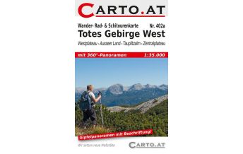 Skitourenkarten Wander-, Rad- & Schitourenkarte 402a, Totes Gebirge West 1:35.000 Carto.at