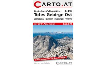 Ski Touring Maps Wander-, Rad- & Schitourenkarte 402b, Totes Gebirge Ost 1:35.000 Carto.at