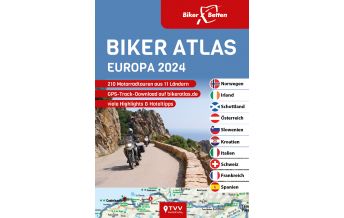 Motorcycling Biker Atlas Europa 2024 Touristik-Verlag Vellmar
