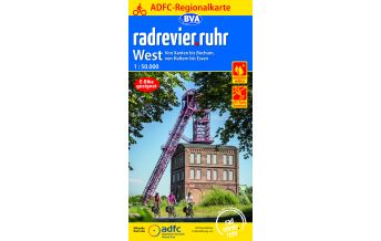 ADFC-Regionalkarte radrevier.ruhr West, 1:50.000, reiß- und wetterfest BVA BikeMedia