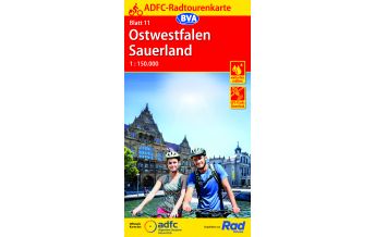 Radkarten ADFC-Radtourenkarte 11, Ostwestfalen, Sauerland 1:150.000 BVA BikeMedia