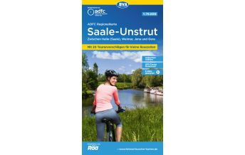 Cycling Maps ADFC Regionalkarte Saale-Unstrut mit Tourenvorschlägen, 1:75.000, reiß- und wetterfest, GPS-Tracks Download, E-Bike geeignet BVA BikeMedia