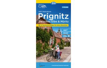 Radkarten ADFC-Regionalkarte Radlerparadies Prignitz mit Tagestouren-Vorschlägen, 1:75.000, reiß- und wetterfest, GPS-Tracks Download BVA BikeMedia