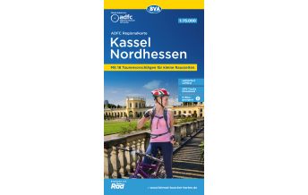 Radkarten ADFC-Regionalkarte Kassel Nordhessen, 1:75.000, reiß- und wetterfest, GPS-Tracks Download BVA BikeMedia