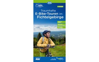 Radkarten ADFC Traumhafte E-Bike-Touren im Fichtelgebirge, 1:75.000, wetterfest, reißfest, GPS-Tracks Download, mit Tourenvorschlägen BVA BikeMedia