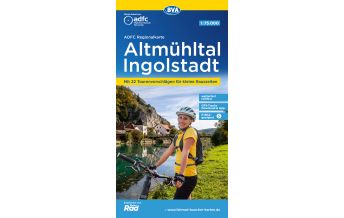 Radkarten ADFC Regionalkarte Altmühltal, Ingolstadt 1:75.000 BVA BikeMedia