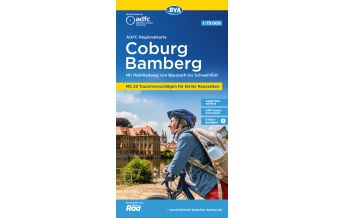 Cycling Maps ADFC-Regionalkarte Coburg Bamberg mit Tourenvorschlägen, 1:75.000, reiß- und wetterfest, GPS-Tracks Download BVA BikeMedia