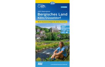 Cycling Maps ADFC-Regionalkarte Bergisches Land Köln/Düsseldorf 1:75.000, reiß- und wetterfest, GPS-Tracks Download BVA BikeMedia