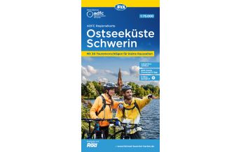 Radkarten ADFC-Regionalkarte Ostseeküste, Schwerin 1:75.000 BVA BikeMedia