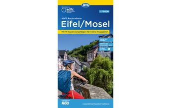 Radkarten ADFC-Regionalkarte Eifel/ Mosel, 1:75.000, mit Tagestourenvorschlägen, reiß- und wetterfest, E-Bike-geeignet, GPS-Tracks-Download BVA BikeMedia