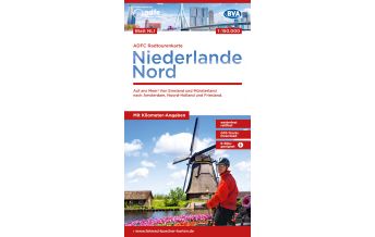 Radkarten ADFC-Radtourenkarte NL 1, Niederlande Nord 1:150.000 BVA BikeMedia