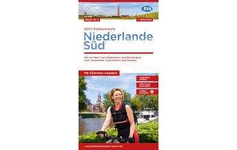 Cycling Maps Netherlands ADFC-Radtourenkarte NL 2, Niederlande Süd 1:150.000 BVA BikeMedia