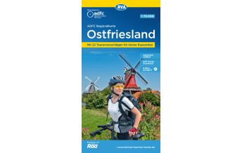 Radkarten ADFC-Regionalkarte Ostfriesland 1:75.000 BVA BikeMedia