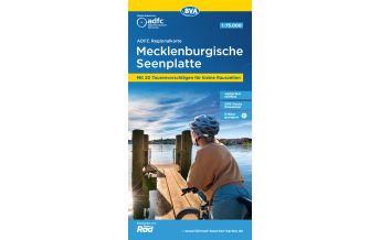 Radkarten ADFC-Regionalkarte Mecklenburgische Seenplatte 1:75.000 BVA BikeMedia
