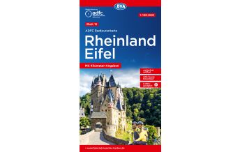 Radkarten ADFC-Radtourenkarte 15, Rheinland, Eifel 1:150.000 BVA BikeMedia