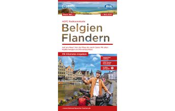 Radkarten ADFC-Radtourenkarte BEL 1, Belgien - Flandern 1:150.000 BVA BikeMedia