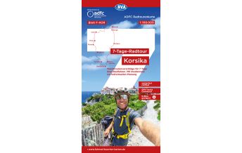 Radkarten Frankreich ADFC-Radtourenkarte F-KOR, 7-Tage-Radtour Korsika 1:100.000 BVA BikeMedia