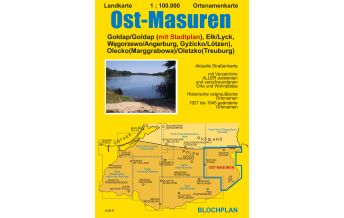 Straßenkarten Polen Landkarte Ost-Masuren Bloch 