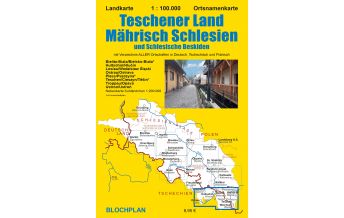 Straßenkarten Landkarte Teschener Land/Mährisch Schlesien Bloch 