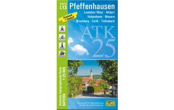 Hiking Maps Bavaria Bayerische ATK25-L13, Pfeffenhausen 1:25.000 LDBV