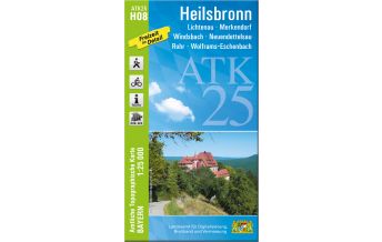 Hiking Maps Bavaria Bayerische ATK25-H08, Heilsbronn 1:25.000 LDBV
