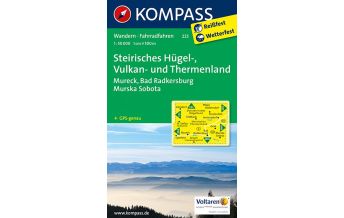 Hiking Maps Styria Kompass-Karte 225, Steirisches Hügel-, Vulkan- und Thermenland 1:50.000 Kompass-Karten GmbH