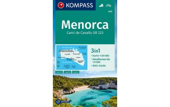 Wanderkarten Spanien Kompass-Karte 243, Menorca 1:50.000 Kompass-Karten GmbH