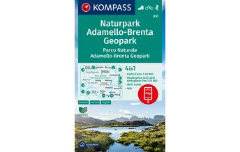 Wanderkarten Italien Kompass-Karte 070, Naturpark Adamello-Brenta Geopark 1:40.000 Kompass-Karten GmbH