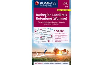 Cycling Maps KOMPASS Fahrradkarte Radregion Landkreis Rotenburg (Wümme) 1:50.000, FK 3218 Kompass-Karten GmbH