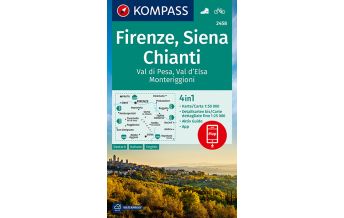 KOMPASS Wanderkarte Firenze, Siena, Chianti, Val di Pesa, Val d'Elsa, Monteriggioni Kompass-Karten GmbH