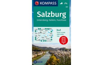 Hiking Maps Salzkammergut Kompass-Karte 017, Salzburg, Untersberg, Hallein, Fuschlsee 1:25.000 Kompass-Karten GmbH