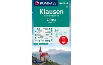 KOMPASS Wanderkarte Klausen und Umgebung, Chiusa e dintorni Kompass-Karten GmbH