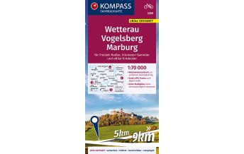 KOMPASS Fahrradkarte Wetterau, Vogelsberg, Marburg Kompass-Karten GmbH