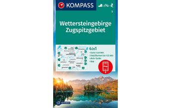 Hiking Maps Germany KOMPASS Wanderkarte Wettersteingebirge, Zugspitzgebiet Kompass-Karten GmbH