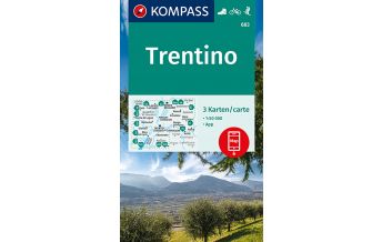 Hiking Maps South Tyrol + Dolomites Kompass-Kartenset 683, Trentino 1:50.000 Kompass-Karten GmbH