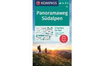 Long Distance Hiking Kompass-Karte 218, Panoramaweg Südalpen 1:50.000 Kompass-Karten GmbH