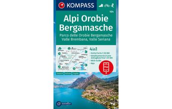 Wanderkarten Italien Kompass-Karte 104, Alpi Orobie Bergamasche 1:50000 Kompass-Karten GmbH