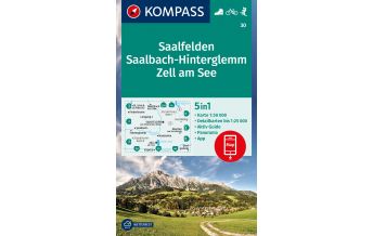 Wanderkarten Salzkammergut KOMPASS Wanderkarte 30 Saalfelden, Saalbach-Hinterglemm, Zell am See 1:50000 Kompass-Karten GmbH