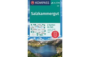 Wanderkarten Salzkammergut KOMPASS Wanderkarte 229 Salzkammergut 1:50000 (2 Karten im Set) Kompass-Karten GmbH