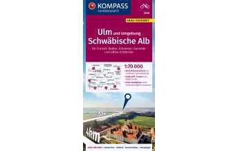 Radkarten KOMPASS Fahrradkarte 3346 Ulm und Umgebung, Schwäbische Alb 1:70.000 Kompass-Karten GmbH