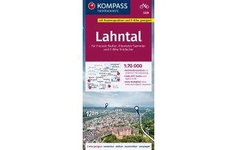 Radkarten KOMPASS Fahrradkarte 3339 Lahntal 1:70.000 Kompass-Karten GmbH