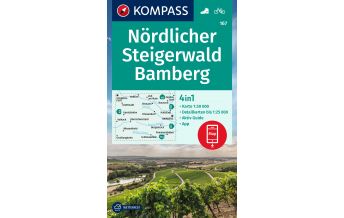 Wanderkarten Bayern Kompass-Karte 167, Nördlicher Steigerwald, Bamberg 1:50.000 Kompass-Karten GmbH